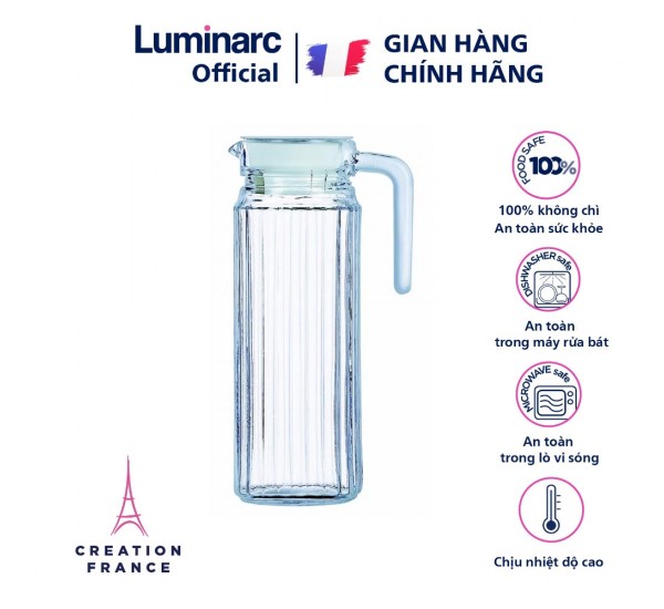 Bình nước Luminarc Quadro 1.3L - J0056 (Áp dụng số lượng từ 50 cái)